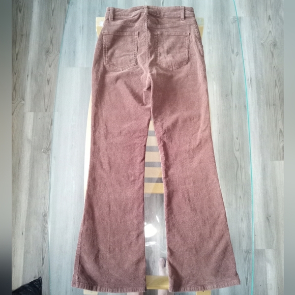 Dex Chocolate Corduroy High Rise Flares - Picture 5 of 5